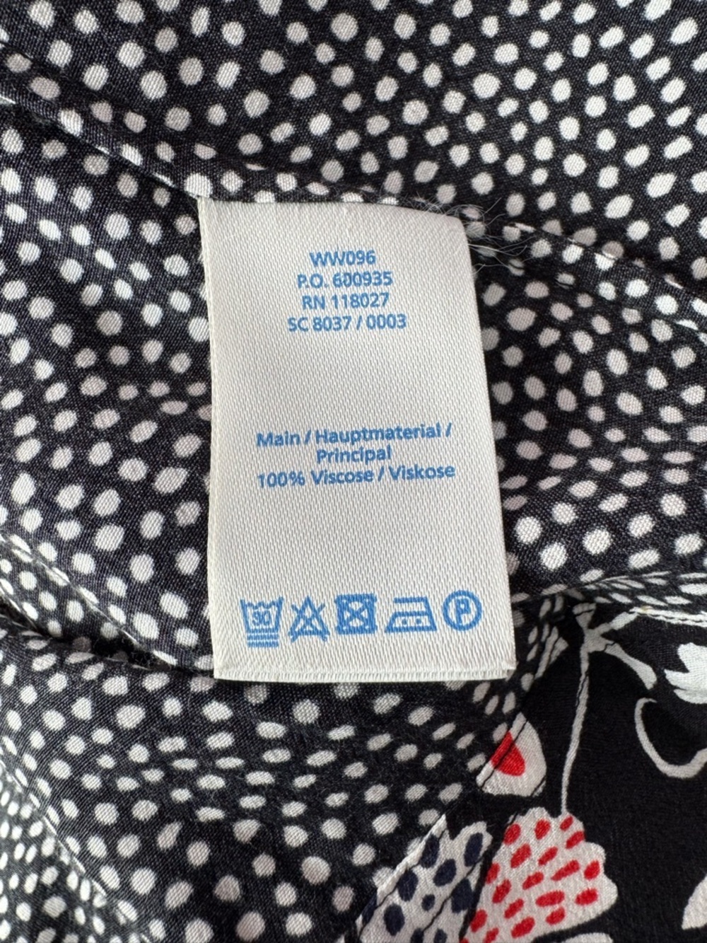 Boden Mollie Floral Paisley Polka Dot V-Neck Tunic Dress Boho Size 16 (XL) - Picture 9 of 9